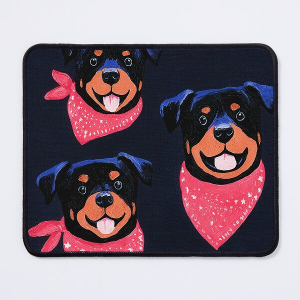 Item preview, Rottweilers with Bronze Stars Folk Art designed and sold by Flying Doggo.
