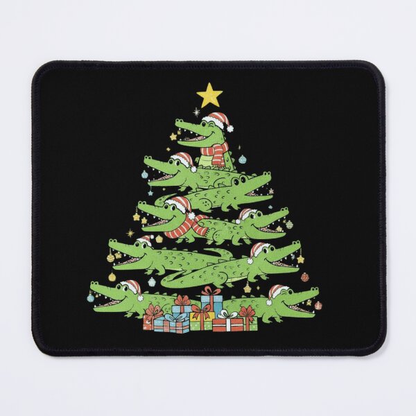 Item preview, Funny Christmas Alligator with Tree – Florida Holiday Alligator Art, Festive Gator Christmas Decor, Cute Holiday Gator Gift, Tropical Xmas Alligator designed and sold by SlocifieShop.
