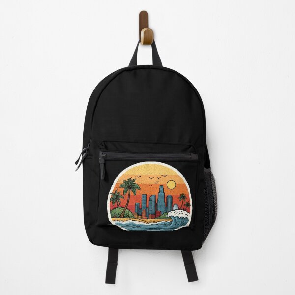 Item preview, East LA Beach View Cartoon Sticker Desing designed and sold by kndzxf.