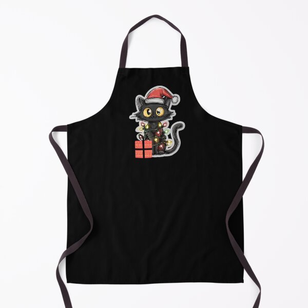 Item preview, Black Santa Cat Tangled Up In Lights Christmas Cartoon sticker Desing designed and sold by kndzxf.