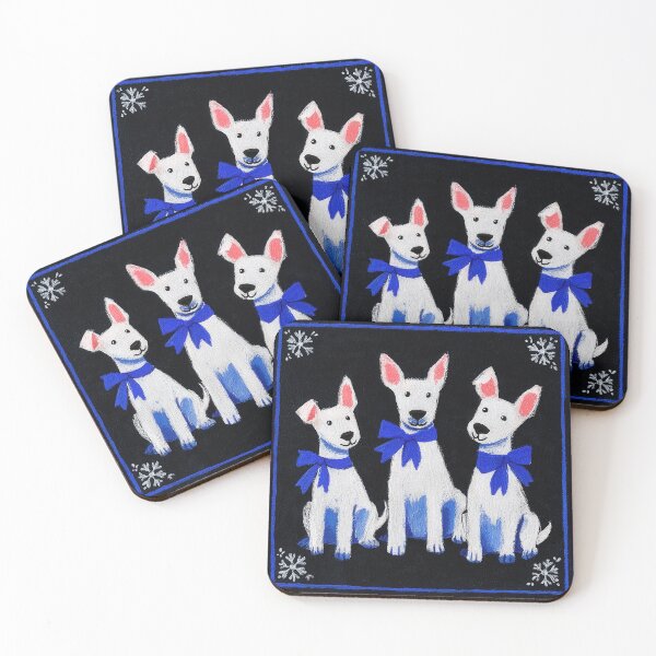 Item preview, Elegant Swiss Shepherds in Winter Folk Art designed and sold by Flying Doggo.