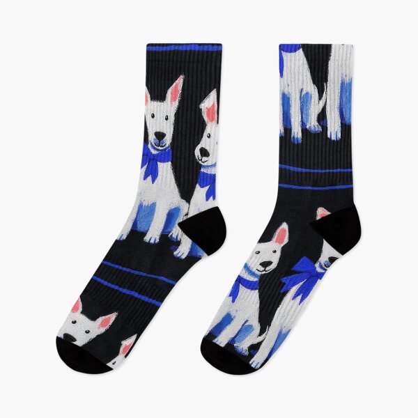 Item preview, Elegant Swiss Shepherds in Winter Folk Art designed and sold by Flying Doggo.