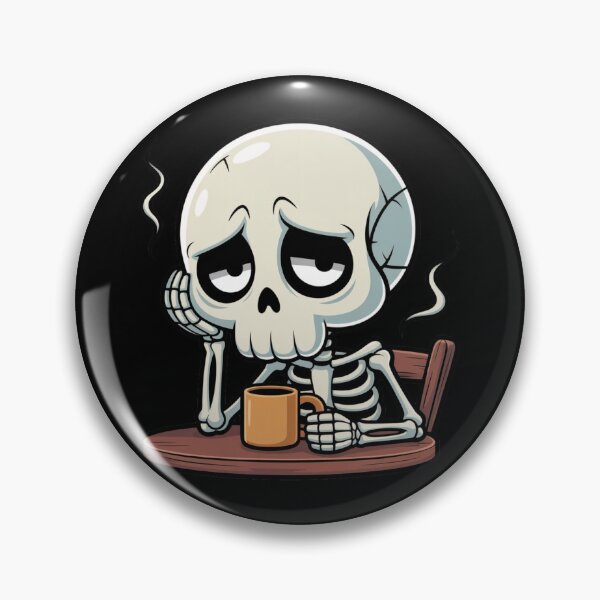 Item preview, Caffeinated Skeleton designed and sold by Prints-by-Olaf.