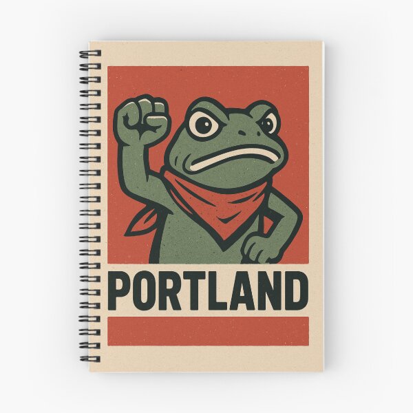 Item preview, The Viral Portland Frog Protester: Symbol of Resistance and Humor designed and sold by Lorande.