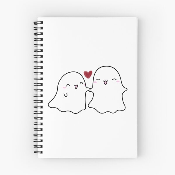 Item preview, Kawaii Ghosts Holding Hands – Halloween Couple Design designed and sold by marialetiziaa.