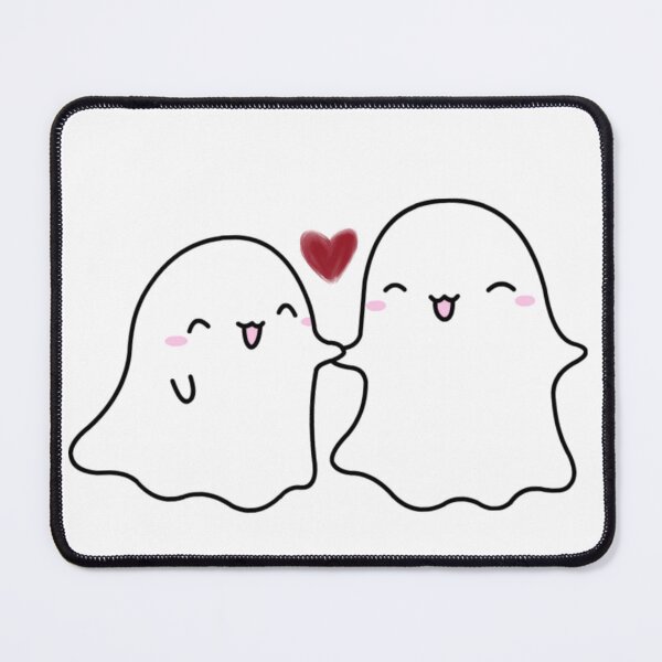 Item preview, Kawaii Ghosts Holding Hands – Halloween Couple Design designed and sold by marialetiziaa.