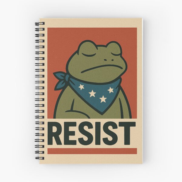 Item preview, The Viral Portland Frog Protester: Symbol of Resistance and Humor designed and sold by Lorande.