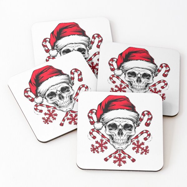 Item preview, Santa Skull – Dark Christmas Candy Cane Design designed and sold by Activity01.