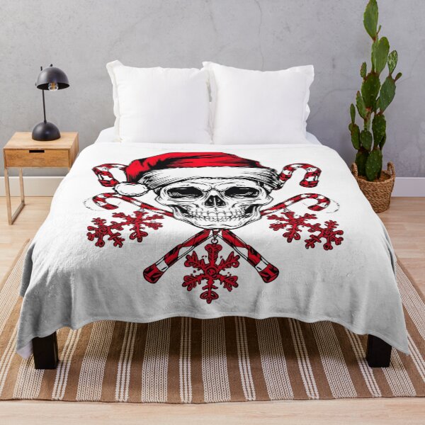 Item preview, Santa Skull – Dark Christmas Candy Cane Design designed and sold by Activity01.