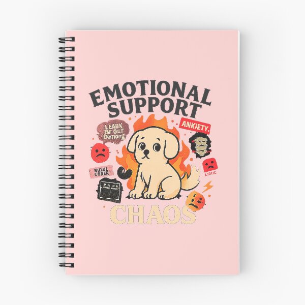 Item preview, Emotional Support Chaos – Anxious Dog in Flames Meme Design designed and sold by SanPedroArt.