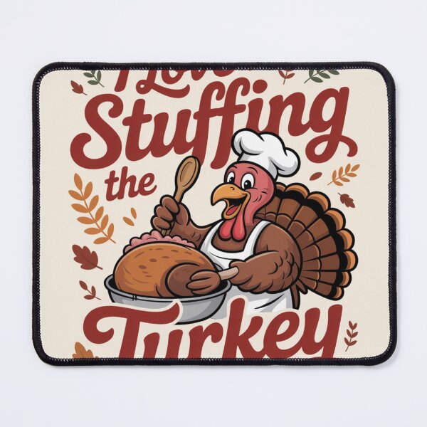 Item preview, I Love Stuffing the Turkey Throw Pillow | Funny Thanksgiving funny t-shirt 2025 designed and sold by merchfun2.
