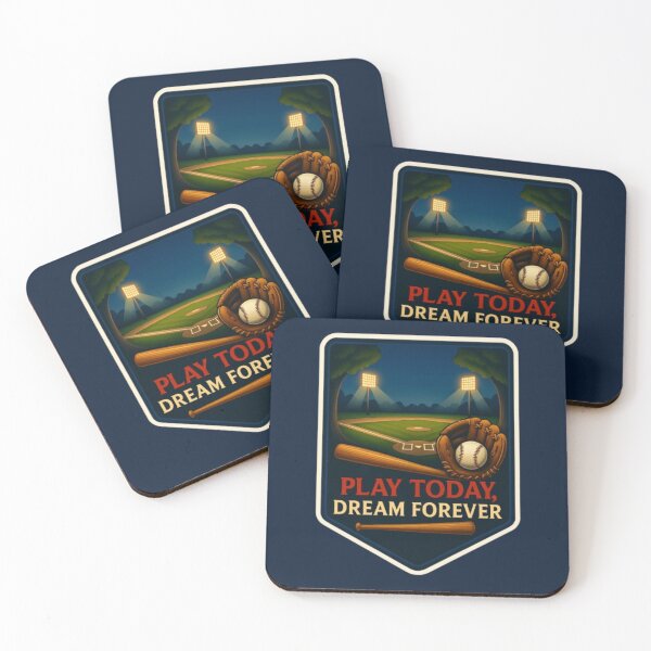 Item preview, Play Today, Dream Forever - Motivational Baseball Design designed and sold by Blaze & Trail Creative.