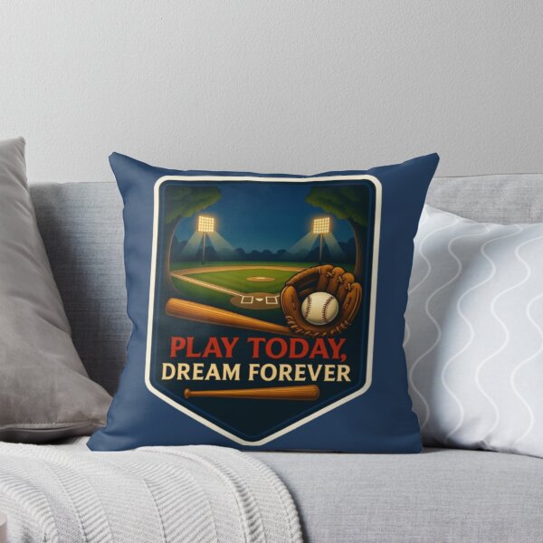 Item preview, Play Today, Dream Forever - Motivational Baseball Design designed and sold by Blaze & Trail Creative.
