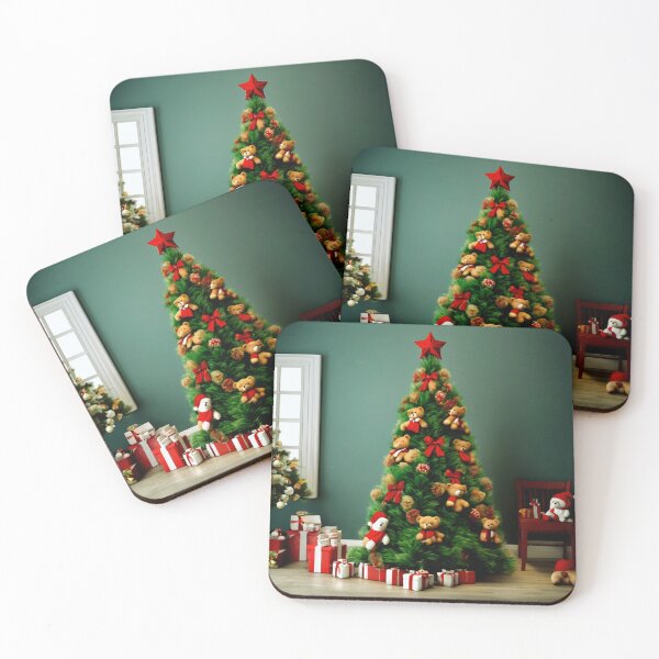 Item preview, A Teddy Bear Christmas with a Tree.  designed and sold by Zofia Sosnecka.