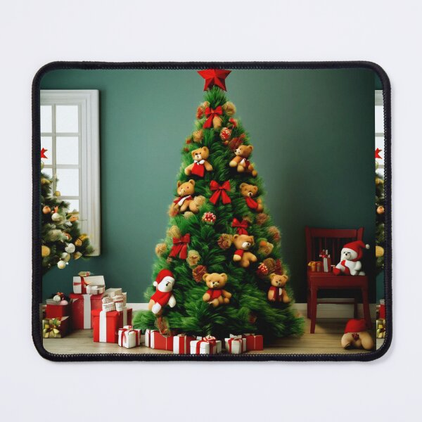 Item preview, A Teddy Bear Christmas with a Tree.  designed and sold by Zofia Sosnecka.
