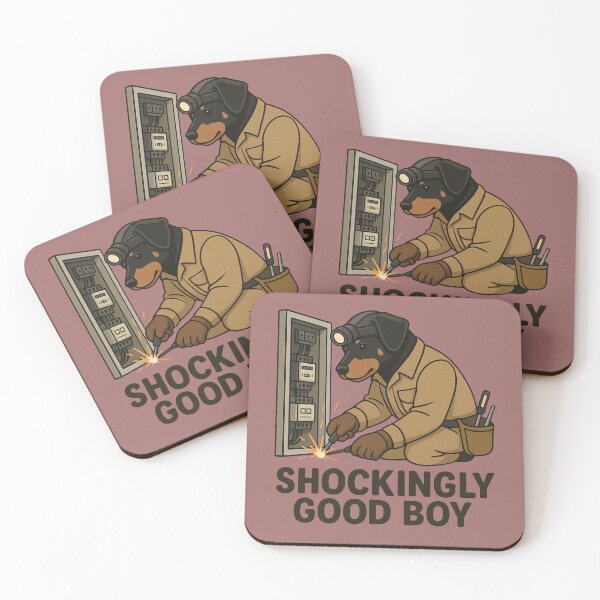 Item preview, Shockingly Good Boy – Funny Electrician Dog Illustration designed and sold by OddJobsOnly.