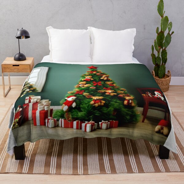 Item preview, A Teddy Bear Christmas with a Tree. designed and sold by Zofia Sosnecka.
