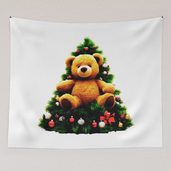 Item preview, A Teddy Bear Christmas with a Tree.  designed and sold by Zofia Sosnecka.