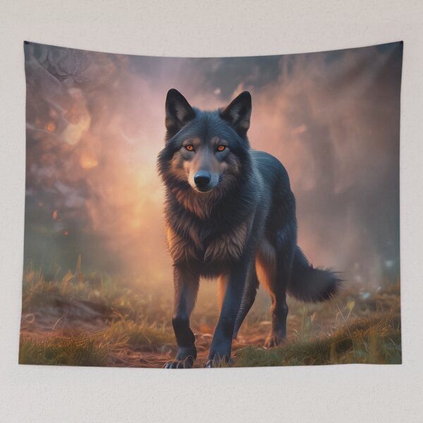 Item preview, Fierce Wolf at Sunset designed and sold by Help De Helpers.