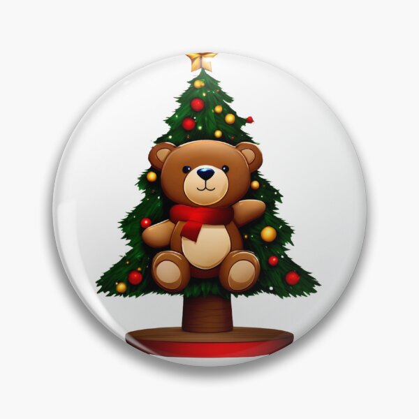 Item preview, Teddy Bear Christmas with a Tree.  designed and sold by Zofia Sosnecka.