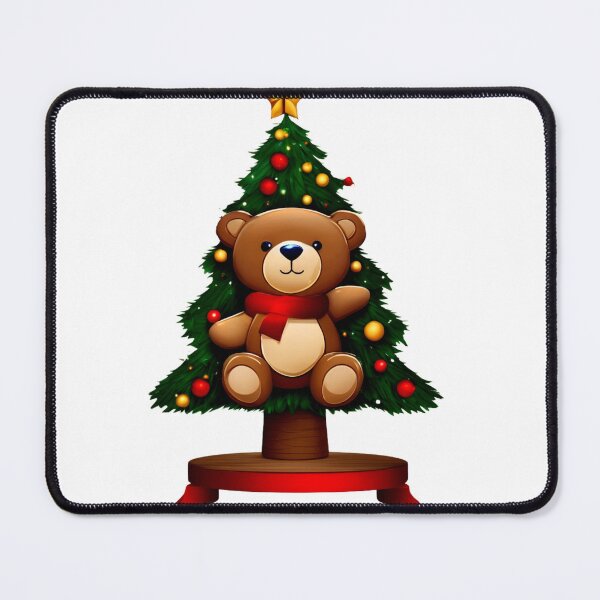 Item preview, Teddy Bear Christmas with a Tree.  designed and sold by Zofia Sosnecka.
