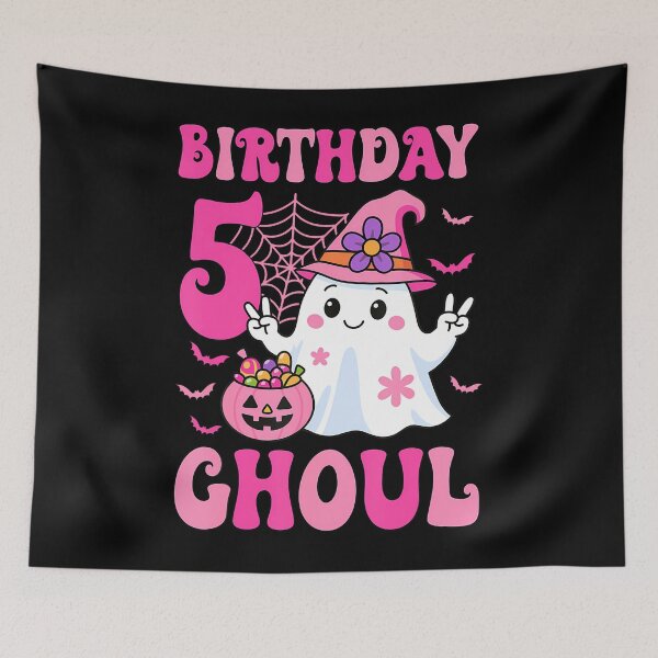 Item preview, I'M 5 Years Old Girls Cute Ghost It'S My 5Th Birthday Ghoul designed and sold by MadalynKiehn.