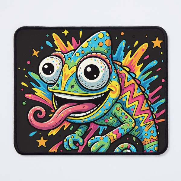 Item preview, Psychedelic Chameleon Splash in Cartoon Style designed and sold by AwesomeBeyondLimits.