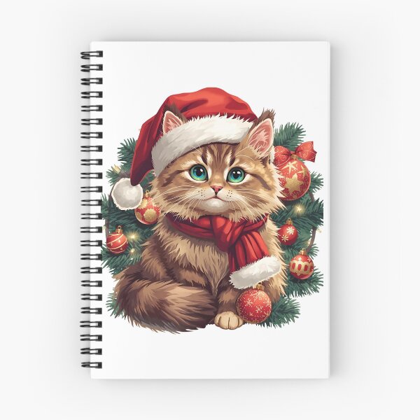 Aperçu de l'œuvre Chat de Noël – Motif de Noël mignon de chaton du Père Noël créée et vendue par Activity01.