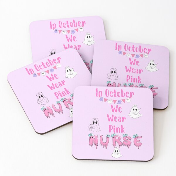 Item preview, In October We Wear Pink Nurse Ghost Halloween 2025 designed and sold by MarcelooArt.