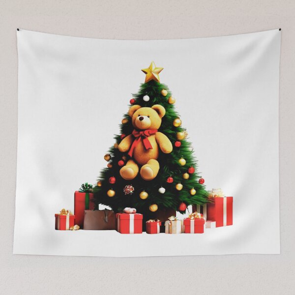 Item preview, A Teddy Bear Christmas with a Tree.  designed and sold by Zofia Sosnecka.