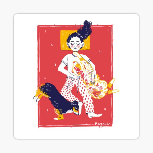 Aussie Love Colorful Handrawn Sticker