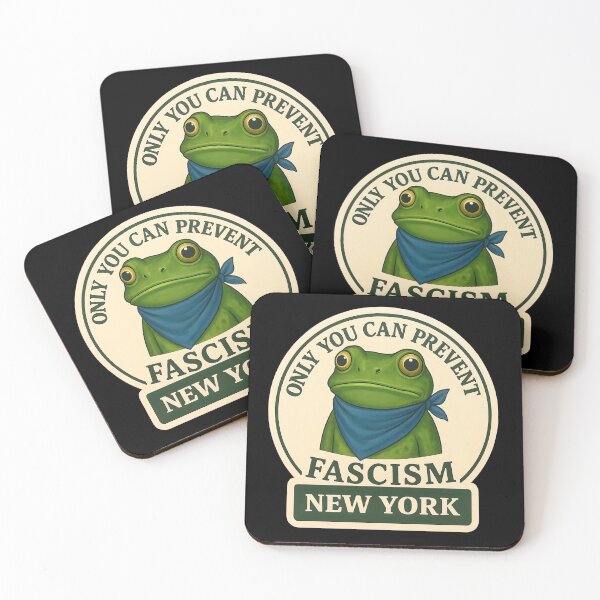 Item preview, Anti-Fascist Frog Art No Kings Resist: New York designed and sold by PinUpPizzazz.