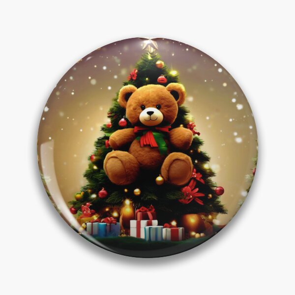 Item preview, Teddy Bear Christmas with a Tree.  designed and sold by Zofia Sosnecka.