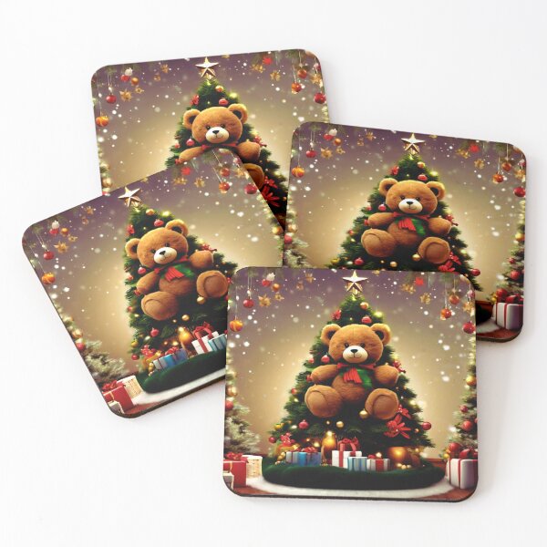Item preview, Teddy Bear Christmas with a Tree.  designed and sold by Zofia Sosnecka.