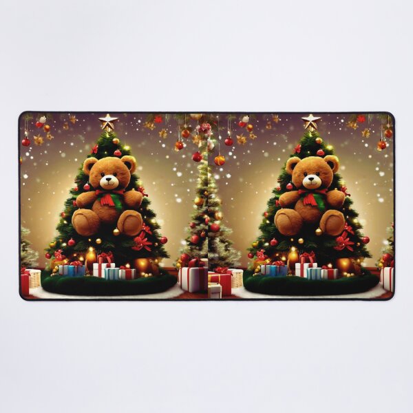 Item preview, Teddy Bear Christmas with a Tree.  designed and sold by Zofia Sosnecka.