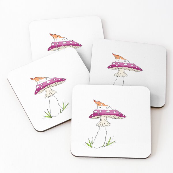 Item preview, Lesbian flag toadstool  designed and sold by mymapuddle.