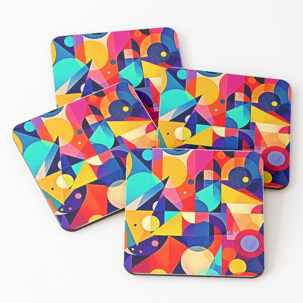 Item preview, Vibrant Geometric Abstract Art designed and sold by Health And Fitness Posts e-Store.