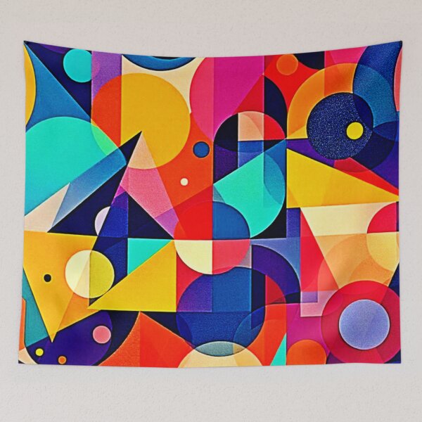 Item preview, Vibrant Geometric Abstract Art designed and sold by Health And Fitness Posts e-Store.