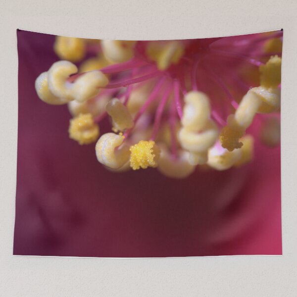 Item preview, Hibiscus Flower Pollen Anthers Closeup (Microscope Shot) designed and sold by Petalgrain.