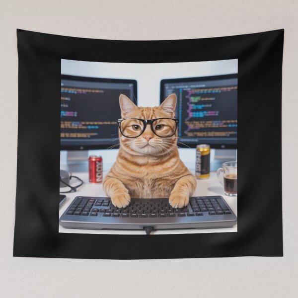 Item preview, Cat programmer designed and sold by Prints-by-Olaf.