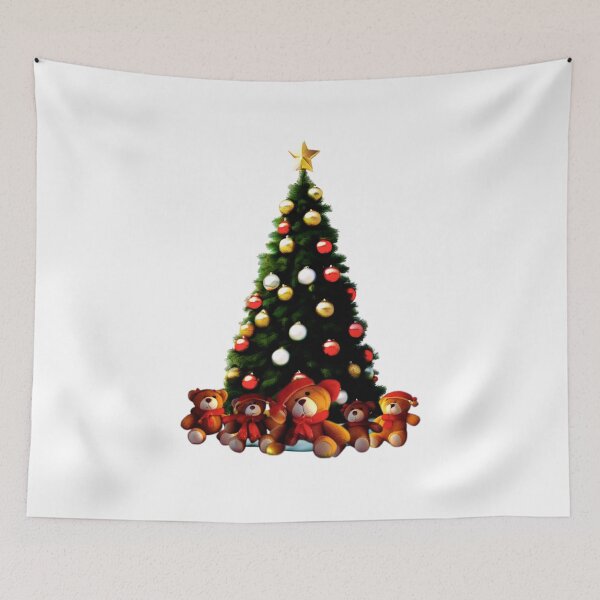 Item preview, A Teddy Bear Christmas with a Tree.  designed and sold by Zofia Sosnecka.