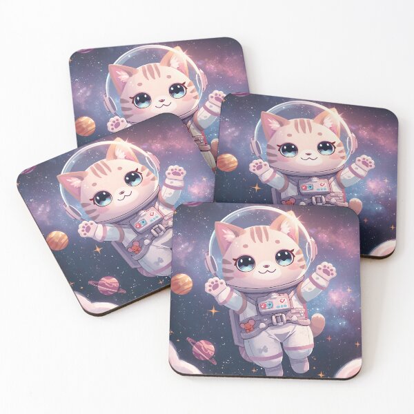 Item preview, Pastel Astro-Kitty: Kawaii Cat Explorer in Space designed and sold by MoonlitDoodles1.
