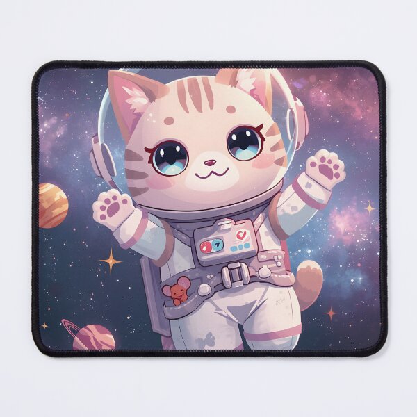 Item preview, Pastel Astro-Kitty: Kawaii Cat Explorer in Space designed and sold by MoonlitDoodles1.
