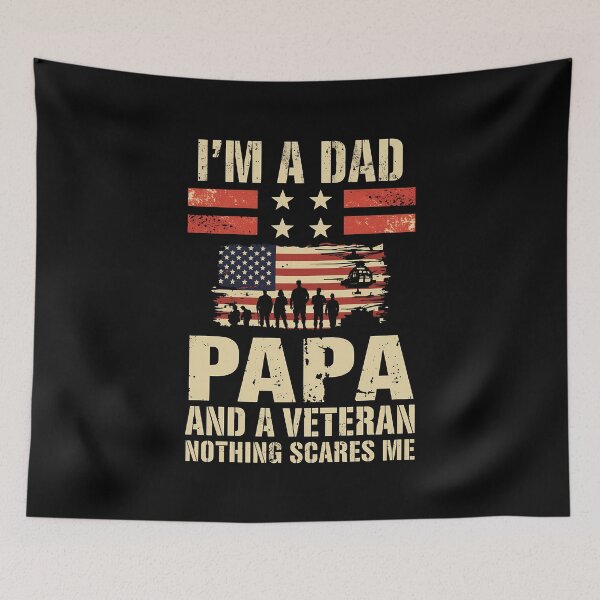 Item preview, I'm A Dad Papa Veteran Design For Patriotic Proud Veterans designed and sold by PrintPit-Ds.
