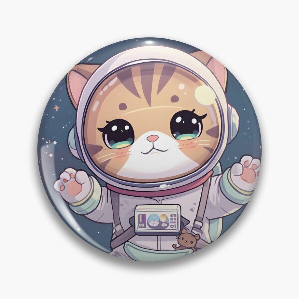 Item preview, Chibi Catronaut: Pastel Space Traveler Portrait designed and sold by MoonlitDoodles1.
