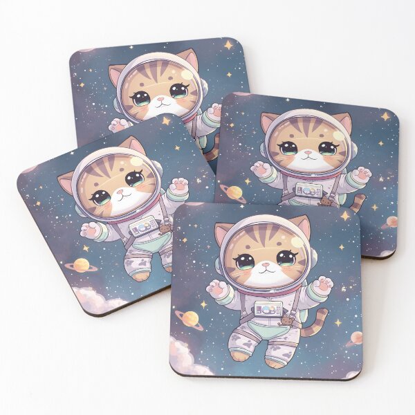 Item preview, Chibi Catronaut: Pastel Space Traveler Portrait designed and sold by MoonlitDoodles1.