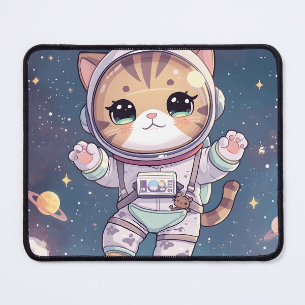 Item preview, Chibi Catronaut: Pastel Space Traveler Portrait designed and sold by MoonlitDoodles1.