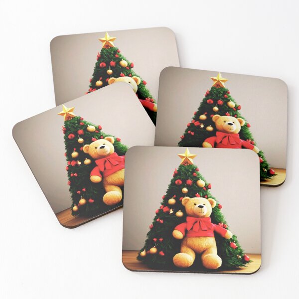 Item preview, A Teddy Bear Christmas with a Tree.  designed and sold by Zofia Sosnecka.