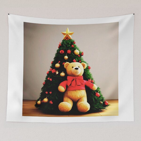 Item preview, A Teddy Bear Christmas with a Tree.  designed and sold by Zofia Sosnecka.