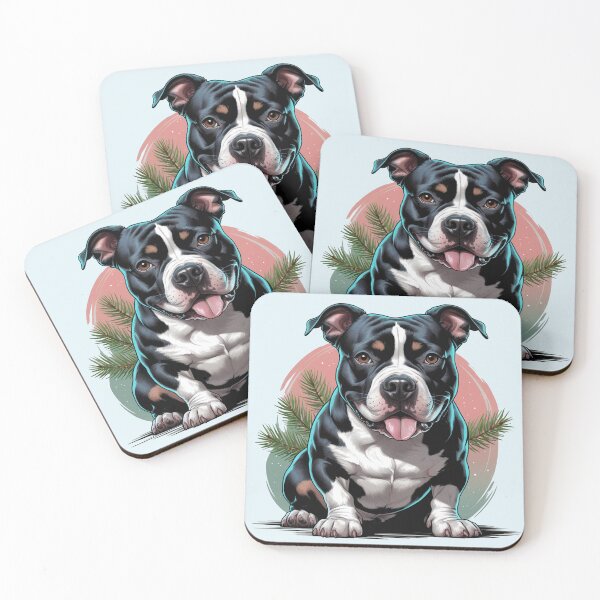 Item preview, Black and White Pitbull Dog  designed and sold by PetArt  ⭐⭐⭐⭐⭐.